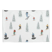 Winter Downhill Pattern Kissenbezug (Rückseite-Rechts)