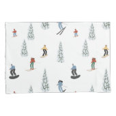 Winter Downhill Pattern Kissenbezug (Vorderseite-Rechts)