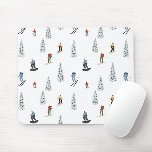Winter Downhill Pattern Mousepad (Mit Mouse)