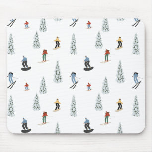 Winter Downhill Pattern Mousepad