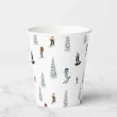 Winter Downhill Pattern Pappbecher (Rückseite)