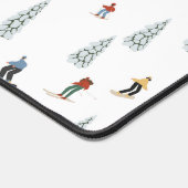 Winter Downhill Pattern Schreibtischunterlage (Ecke)