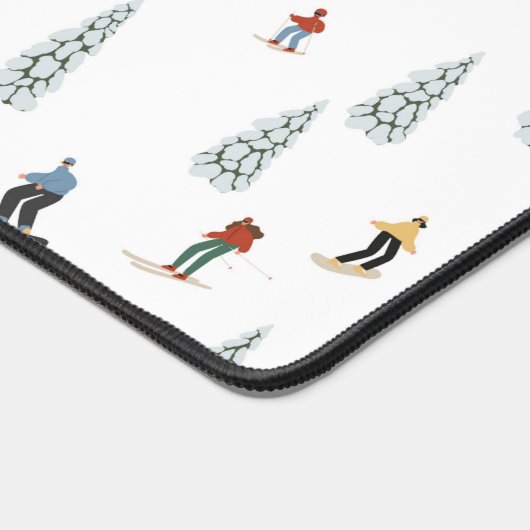 Winter Downhill Pattern Schreibtischunterlage (Ecke)