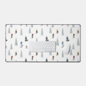 Winter Downhill Pattern Schreibtischunterlage (Tastatur & Maus)