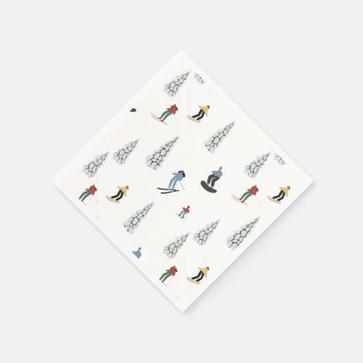 Winter Downhill Pattern Serviette (Ecke)