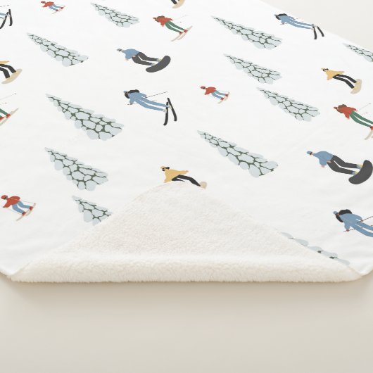 Winter Downhill Pattern Sherpadecke (3/4)