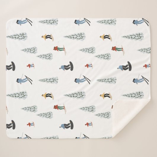 Winter Downhill Pattern Sherpadecke (Vorderseite (Horizontal))