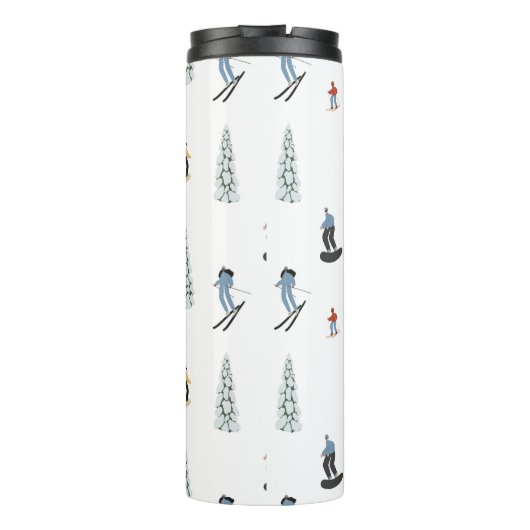 Winter Downhill Pattern Thermosbecher (Rückseite)