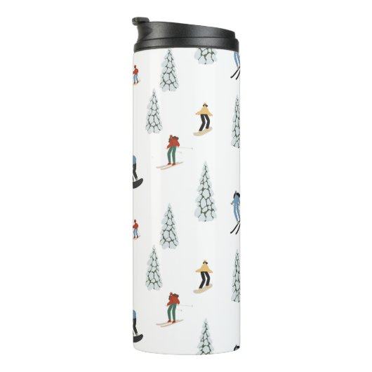 Winter Downhill Pattern Thermosbecher (Nach rechts gedreht)