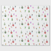 Winter Downhill Skifahrer Skigebiet Muster Geschenkpapier (Flach)