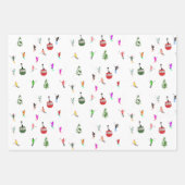 Winter Downhill Skifahrer Skigebiet Muster Geschenkpapier Set (Vorderseite 3)