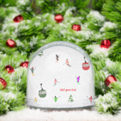 Winter Downhill-Skifahrer Skigebiet Muster Schneekugeln (Weihnachten)