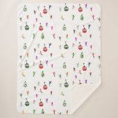 Winter Downhill Skifahrer Skigebiet Muster Sherpadecke (Vorderseite)