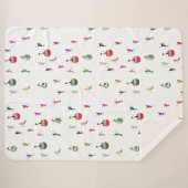 Winter Downhill Skifahrer Skigebiet Muster Sherpadecke (Vorderseite (Horizontal))