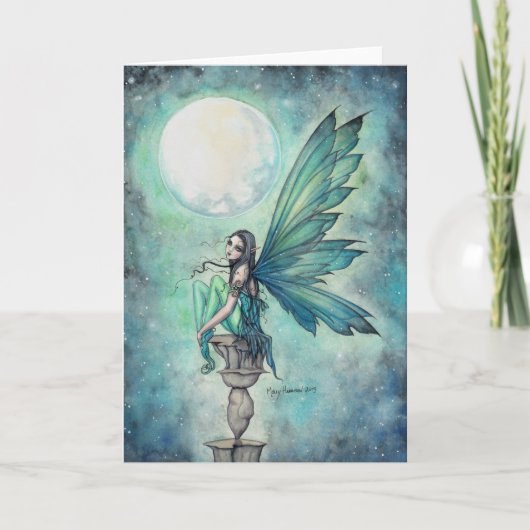 Winter Dream Fairy Fantasy Kunst, Dichtung und Mus Karte (Vorderseite)