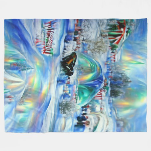 Winter Dreamscape Fleecedecke (Vorderseite (Horizontal))
