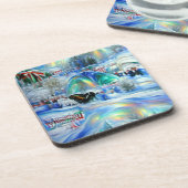 Winter Dreamscape Getränkeuntersetzer (Linke Seite)