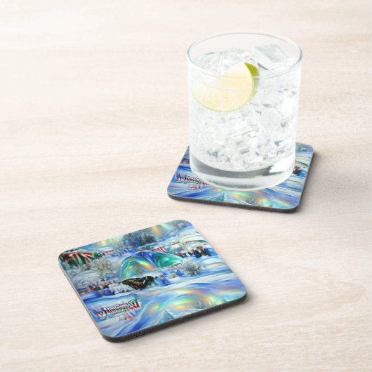 Winter Dreamscape Getränkeuntersetzer (Rechte Seite)