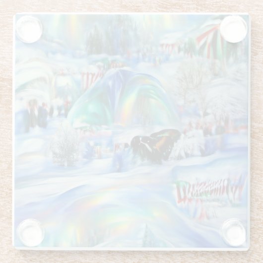 Winter Dreamscape Glasuntersetzer (Rückseite)