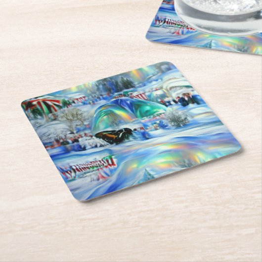 Winter Dreamscape Rechteckiger Pappuntersetzer (angewinkelt)