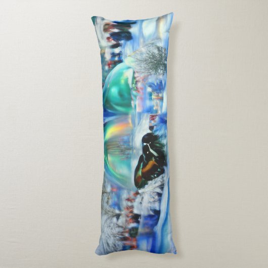 Winter Dreamscape Seitenschläferkissen (Rückseite (Vertikal))