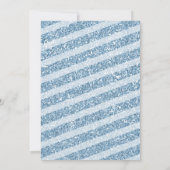 Winter Dreamy Blue Snowflake Sleigh Baby Dusche Einladung (Rückseite)
