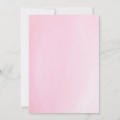 Winter Drive by Baby Dusche Pink Gold Blumenwagen Einladung (Rückseite)