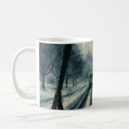 Winter Drive Through Snow - Windschutzscheibe Kaffeetasse