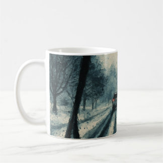 Winter Drive Through Snow - Windschutzscheibe Kaffeetasse