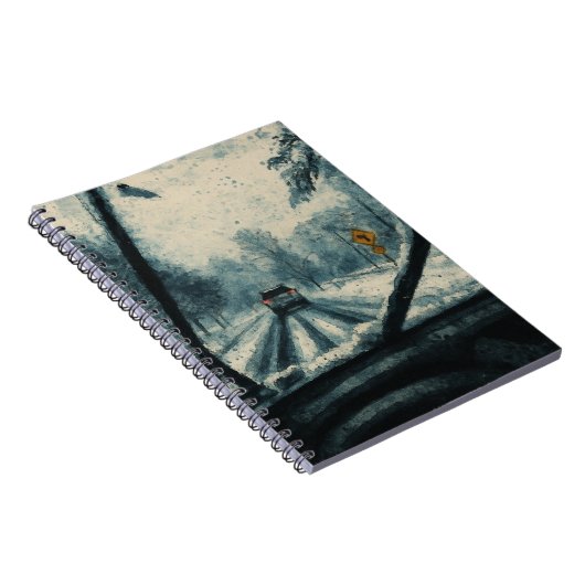 Winter Drive Through Snow - Windschutzscheibe Notizblock (Rechte Seite)