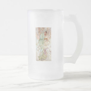 Winter durch Mucha Mattglas Bierglas