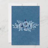 Winter Dusty Blue Navy Oleander Engagement Party Einladung (Rückseite)