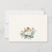 Winter Dusty Blue RSVP Card Karte (Rückseite)