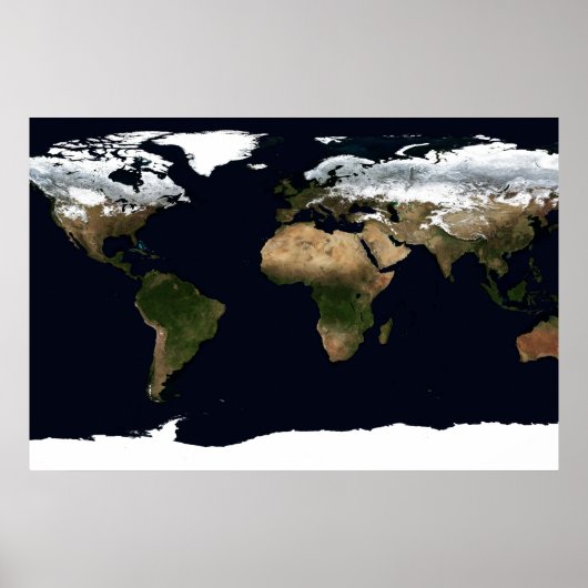 Winter Earth Geographic World Atlas Map Poster (Vorne)