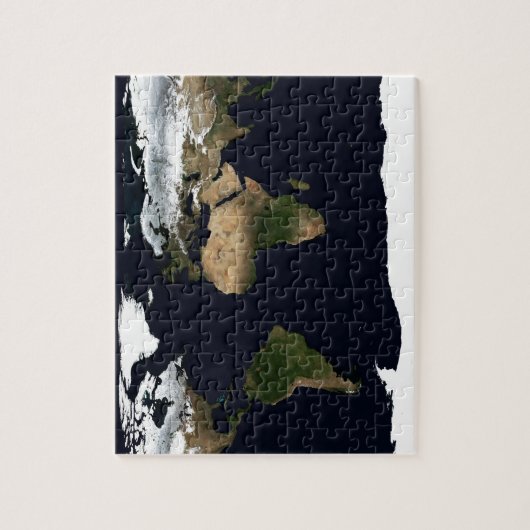Winter Earth Geographic World Atlas Map Puzzle (Vertikal)