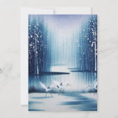 Winter Egrets Bridal Dusche Einladung (Rückseite)