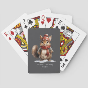 Winter-Eichhörchen-Spielkarten Spielkarten