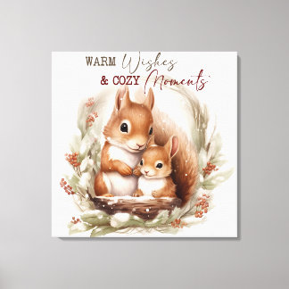 Winter-Eichhörnchen in den Wald Christms Leinwanddruck