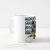 Winter-Eichhörnchen Kaffeetasse (Vorderseite Links)