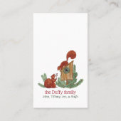 Winter Eichhörnchen Kleine Weihnachtsfeier Visitenkarte (Rückseite)