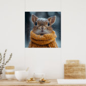Winter Eichhörnchen-Poster Poster (Küche)