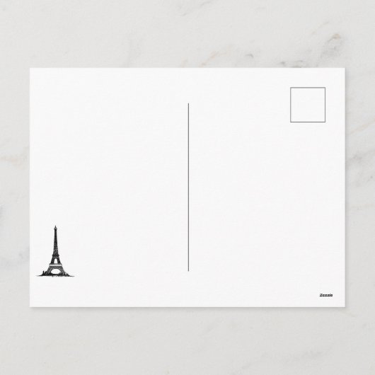 Winter Eiffelturm, Schneeflocken - Weihnachten (Rückseite)