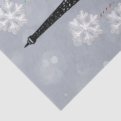 Winter Eiffelturm, Schneeflocken - Weihnachten Seidenpapier (Ausschnitt)