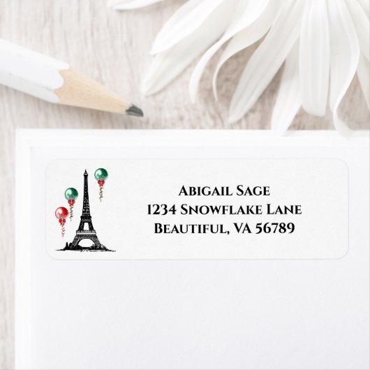 Winter Eiffelturm, Weihnachtsballons Ansprache (Insitu)