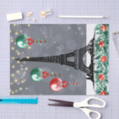 Winter Eiffelturm, Weihnachtsballons Nachtzeit Seidenpapier (Handwerk)