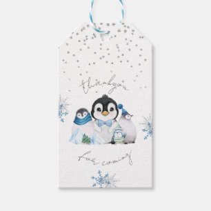 Winter Einanderland Pinguin Danke Geschenkanhänger