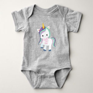 Winter Einhorn, Niedliches Einhorn, Zaubereinhorn, Baby Strampler