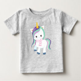 Winter Einhorn, Niedliches Einhorn, Zaubereinhorn, Baby T-shirt