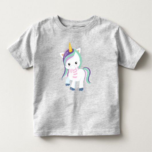 Winter Einhorn, Niedliches Einhorn, Zaubereinhorn, Kleinkind T-shirt (Vorderseite)