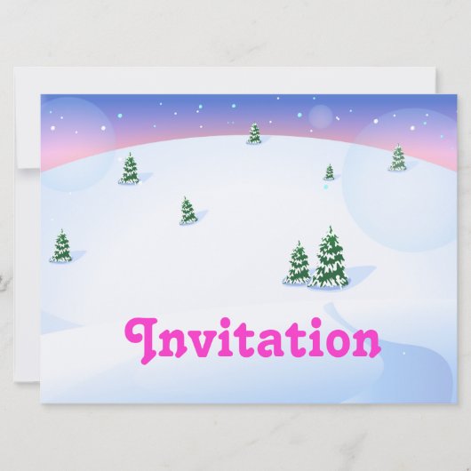 Winter Einladung (Vorderseite)